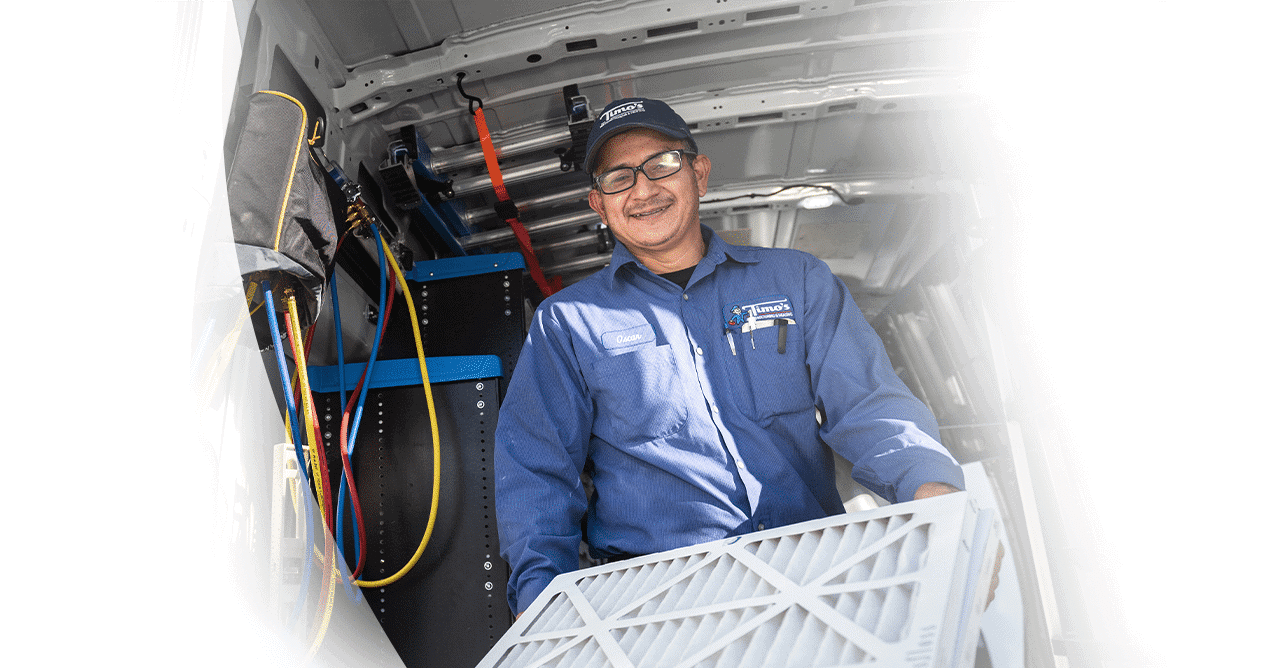 a company truck going to perform ac maintenance in la quita, ca