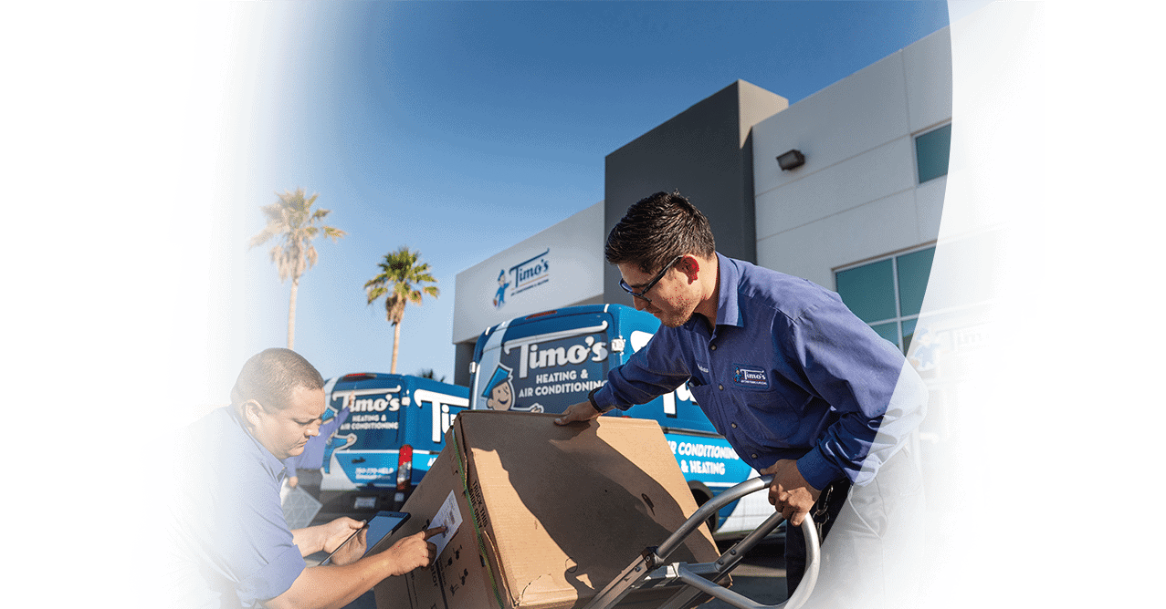 technician doing air conditioning installation in palm springs ca